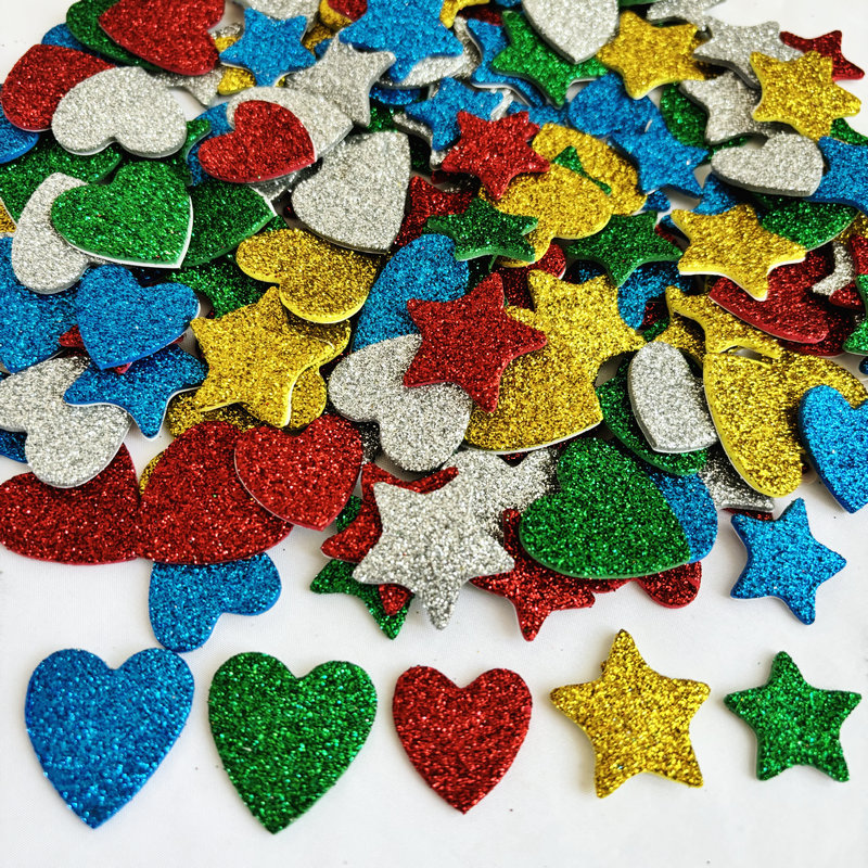 150PCS/LOT.Glitter star and he - Art And Craft For Xmas recension och pris
