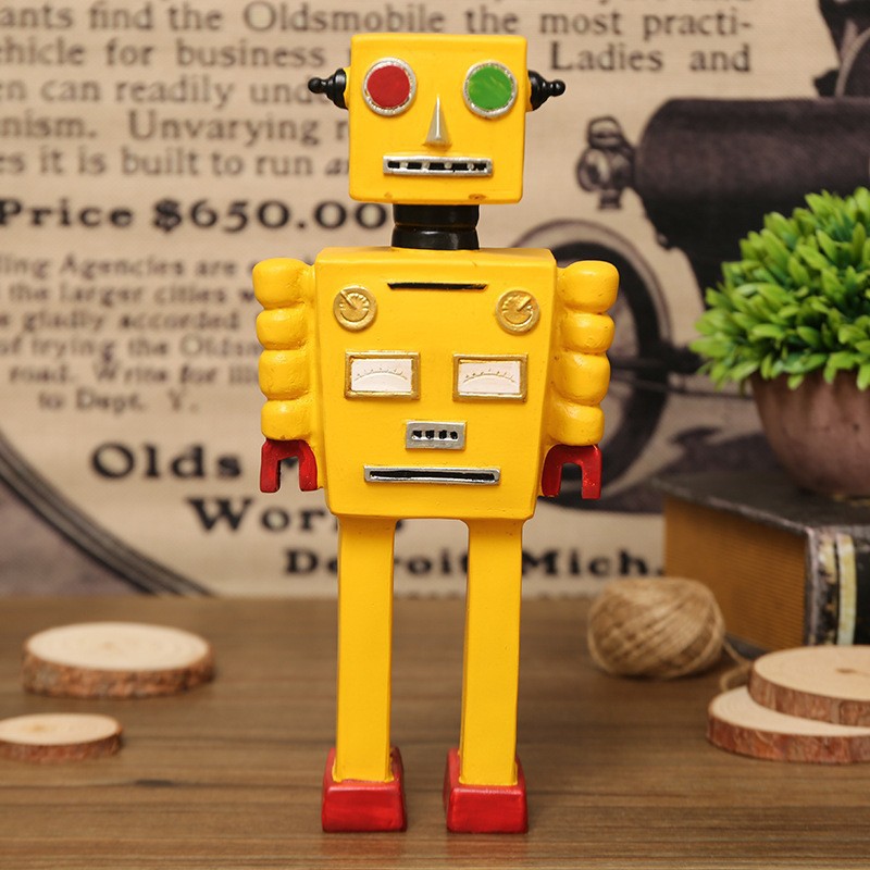 Cartoon Robot Statue Ornaments - Art Craft Robot recension och pris