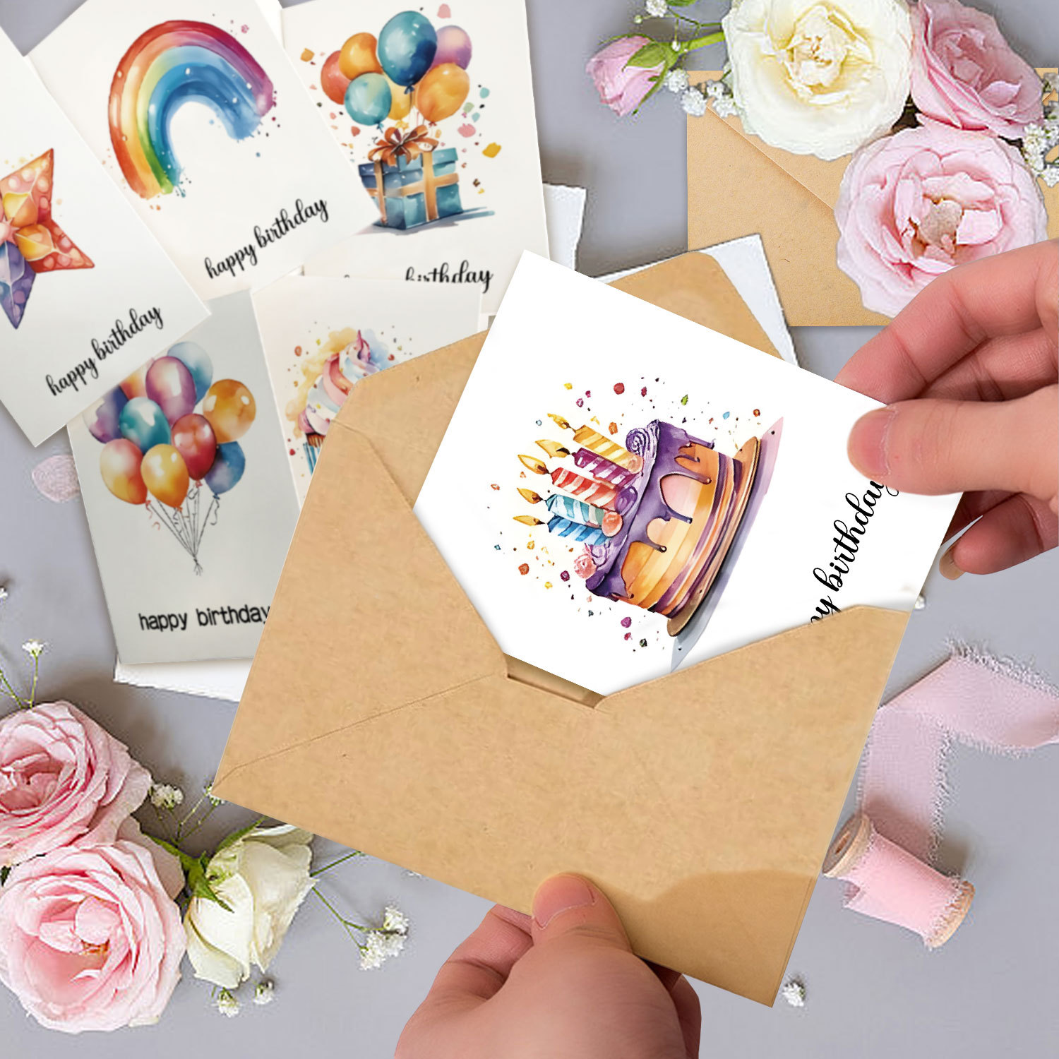 Handmade Watercolor Birthday C - Art Craft Movement recension och pris