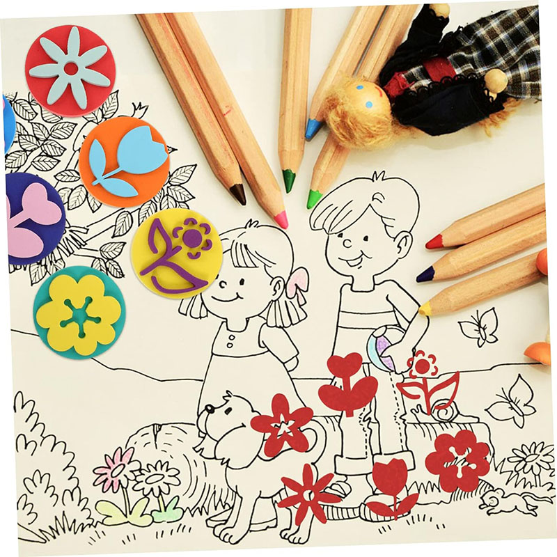 6Pcs/bag Foam Stamps for Paint - Art Craft For 3 Year Old recension och pris