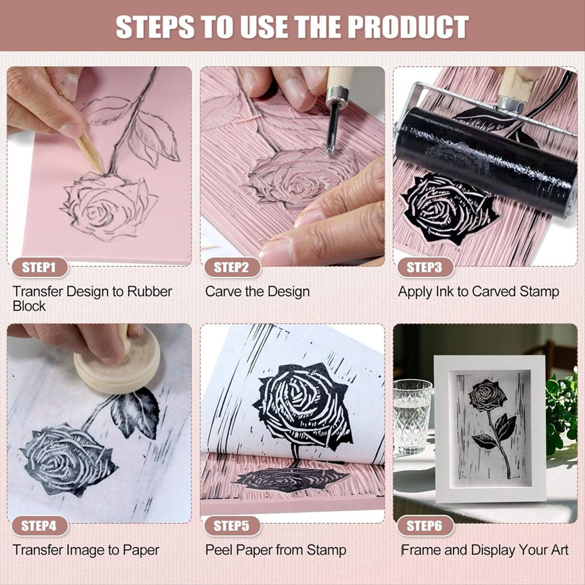 A79G Linoleum Blocks for Print - Linocut Carving Tool recension och pris