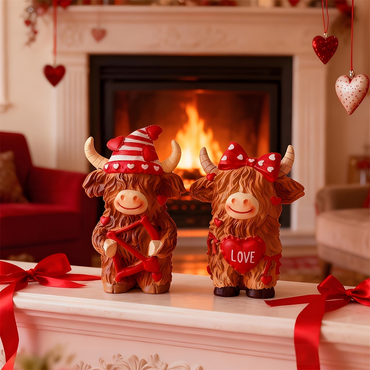 Highland Cow Couple Resin Orna - Art And Craft Valentine recension och pris