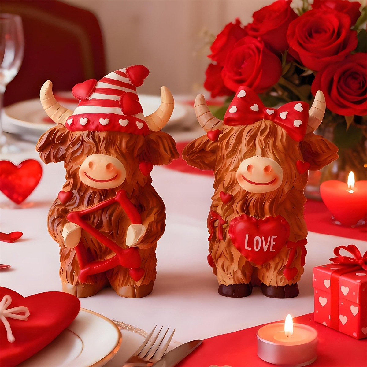 Highland Cow Couple Resin Orna - Art And Craft Valentine recension och pris