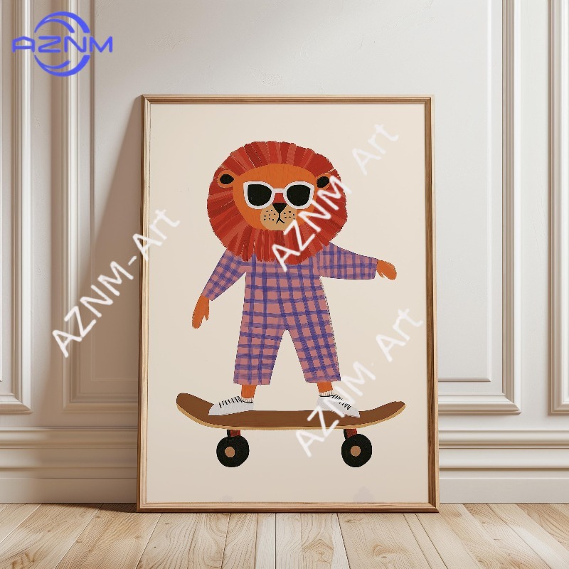 1PC Funny Animal Skateboarding - Art Craft Duck recension och pris