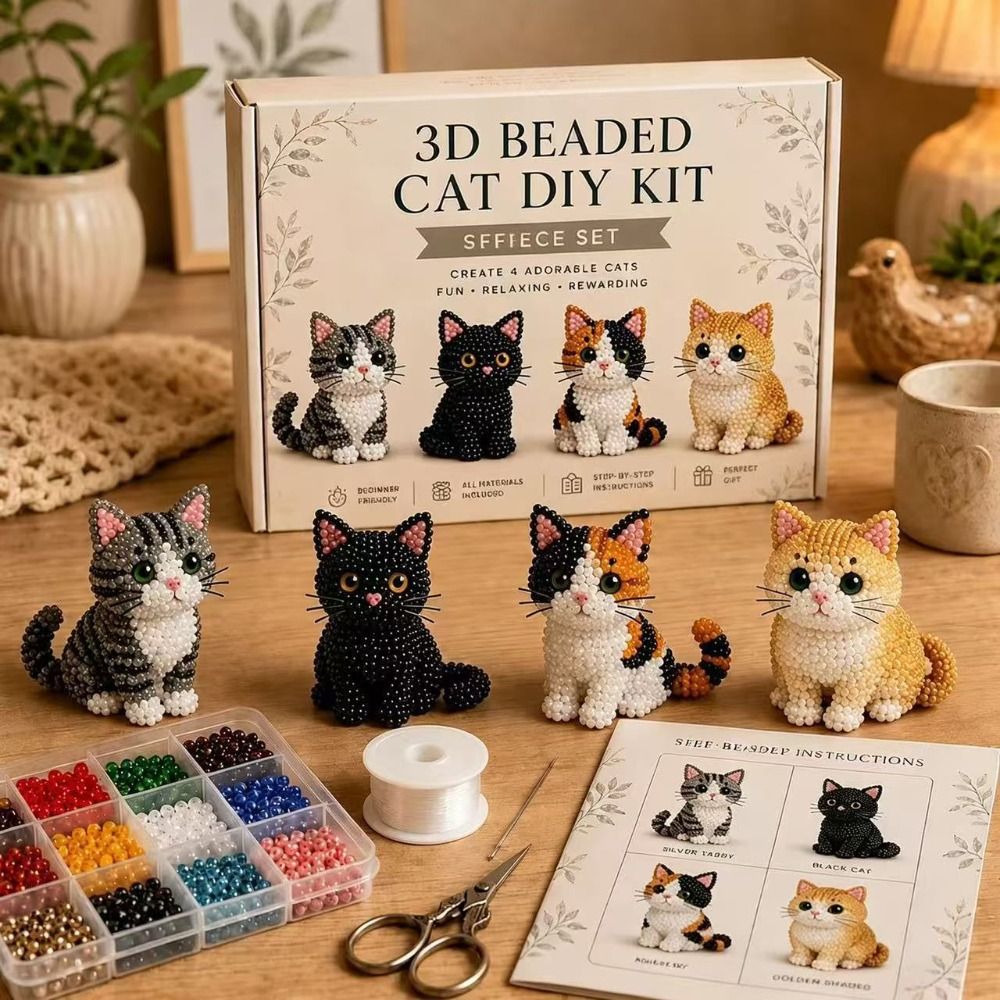 Handmade DIY Animal Bead Embro - Art Craft Cat recension och pris