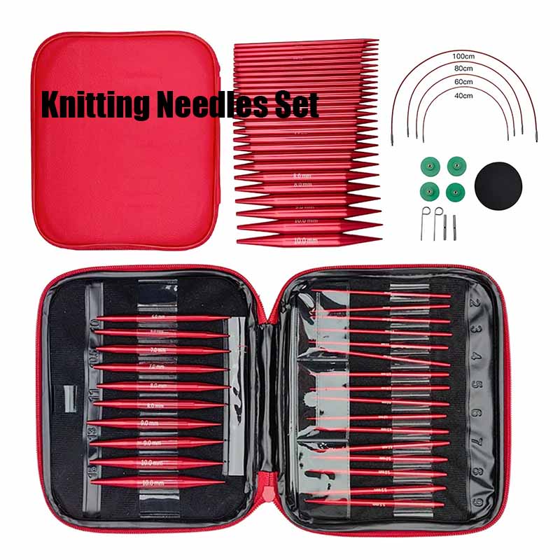 25PCS Knitting Needles Set Int - Knitting Needle Circular recension och pris