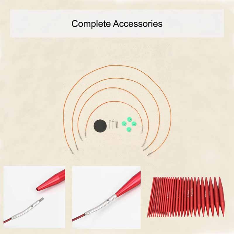 25PCS Knitting Needles Set Int - Knitting Needle Circular recension och pris