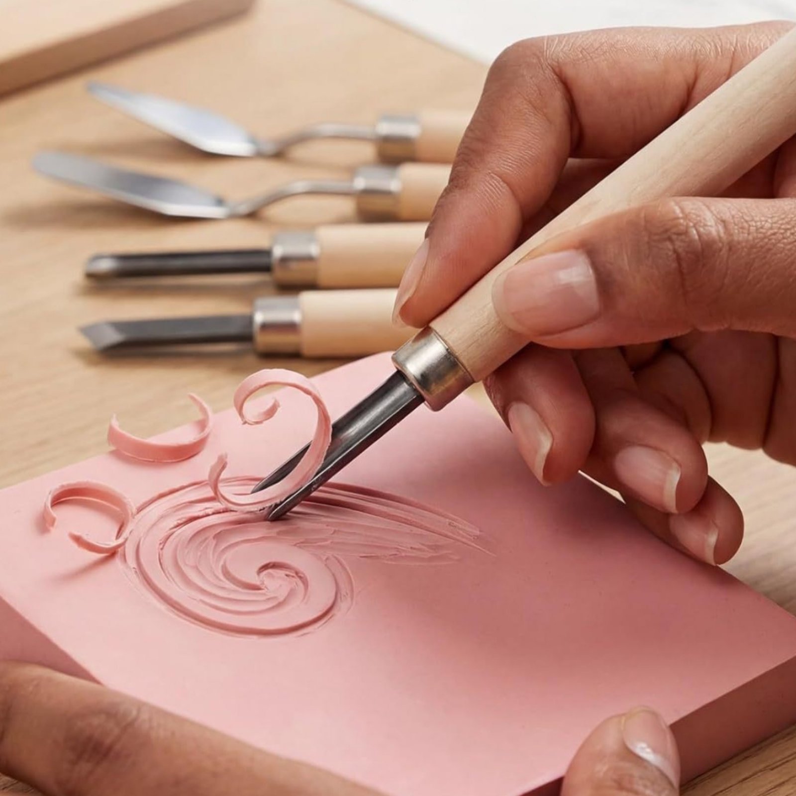 9 Pieces Linoleum Carving Kit  - Linocut Carving Tool recension och pris