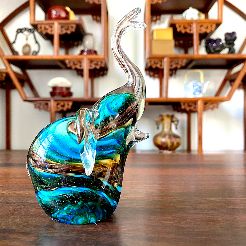 4 Colors Crystal Glass Elephan - Art And Craft For Xmas recension och pris
