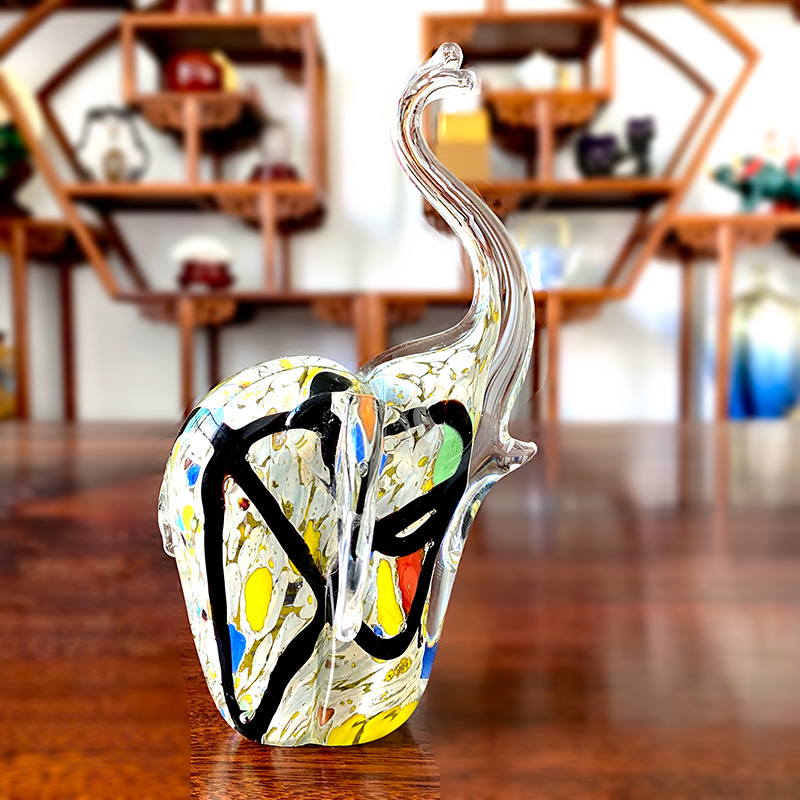 4 Colors Crystal Glass Elephan - Art And Craft For Xmas recension och pris