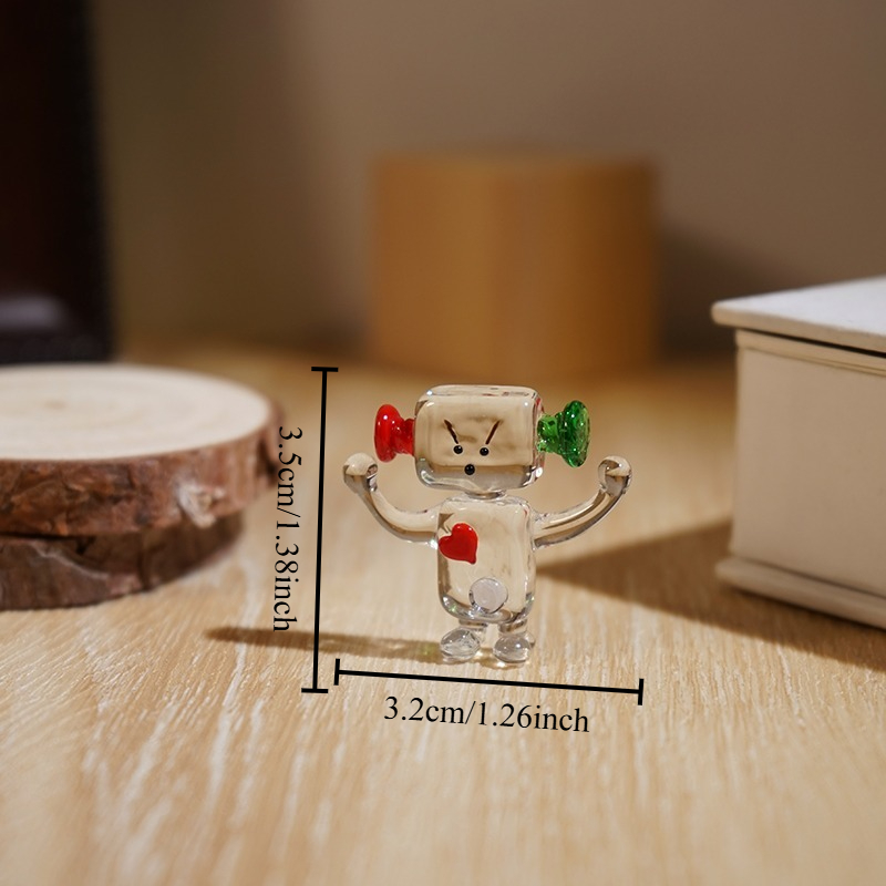 Cute Face Robot Handcrafted Gl - Art Craft Robot recension och pris