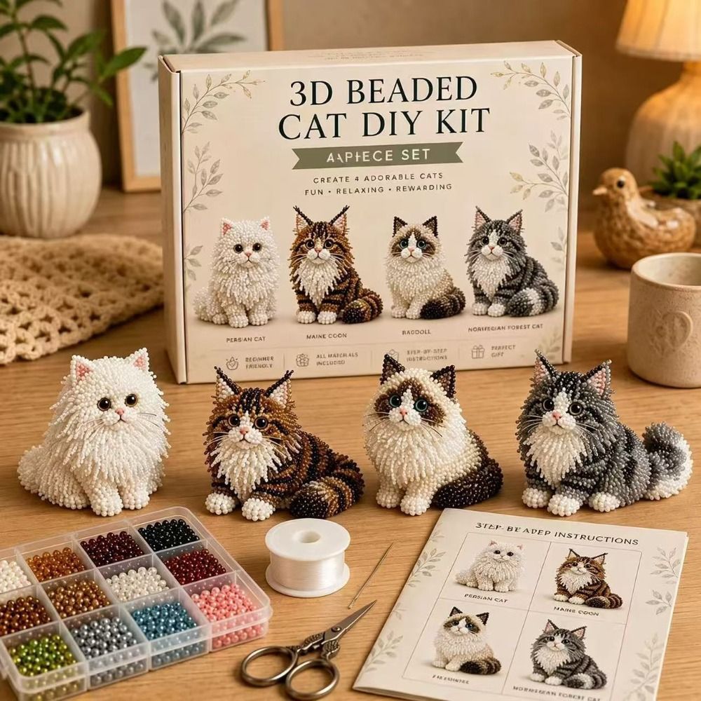 Handmade DIY Animal Bead Embro - Art Craft Cat recension och pris