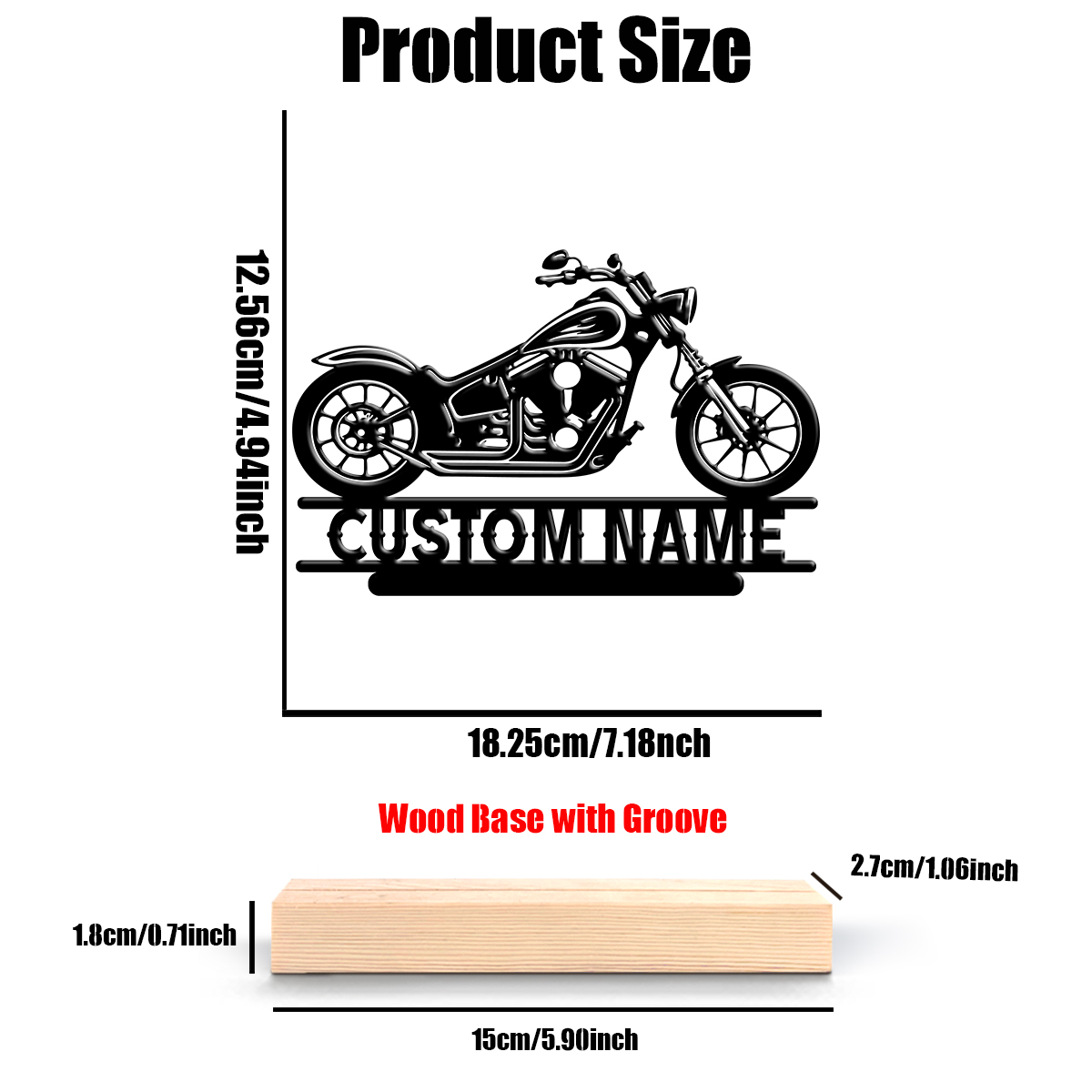 1Pc Csutom Name Road Motorbike - Art Craft Christmas recension och pris